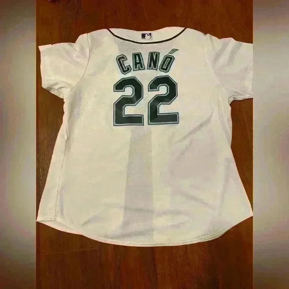 Ladies Seattle Mariners Baseball Jersey size Large with CANO - Picture 8 of 8